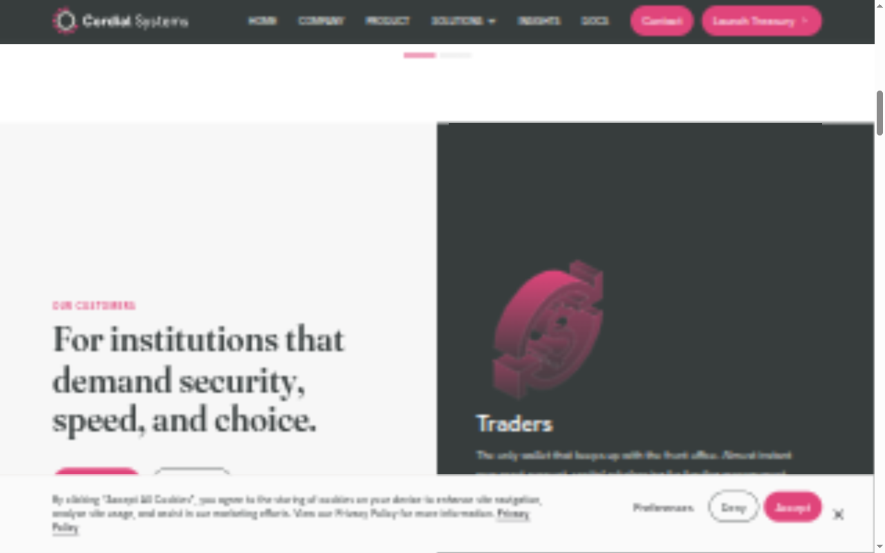 Cordial Treasury product features